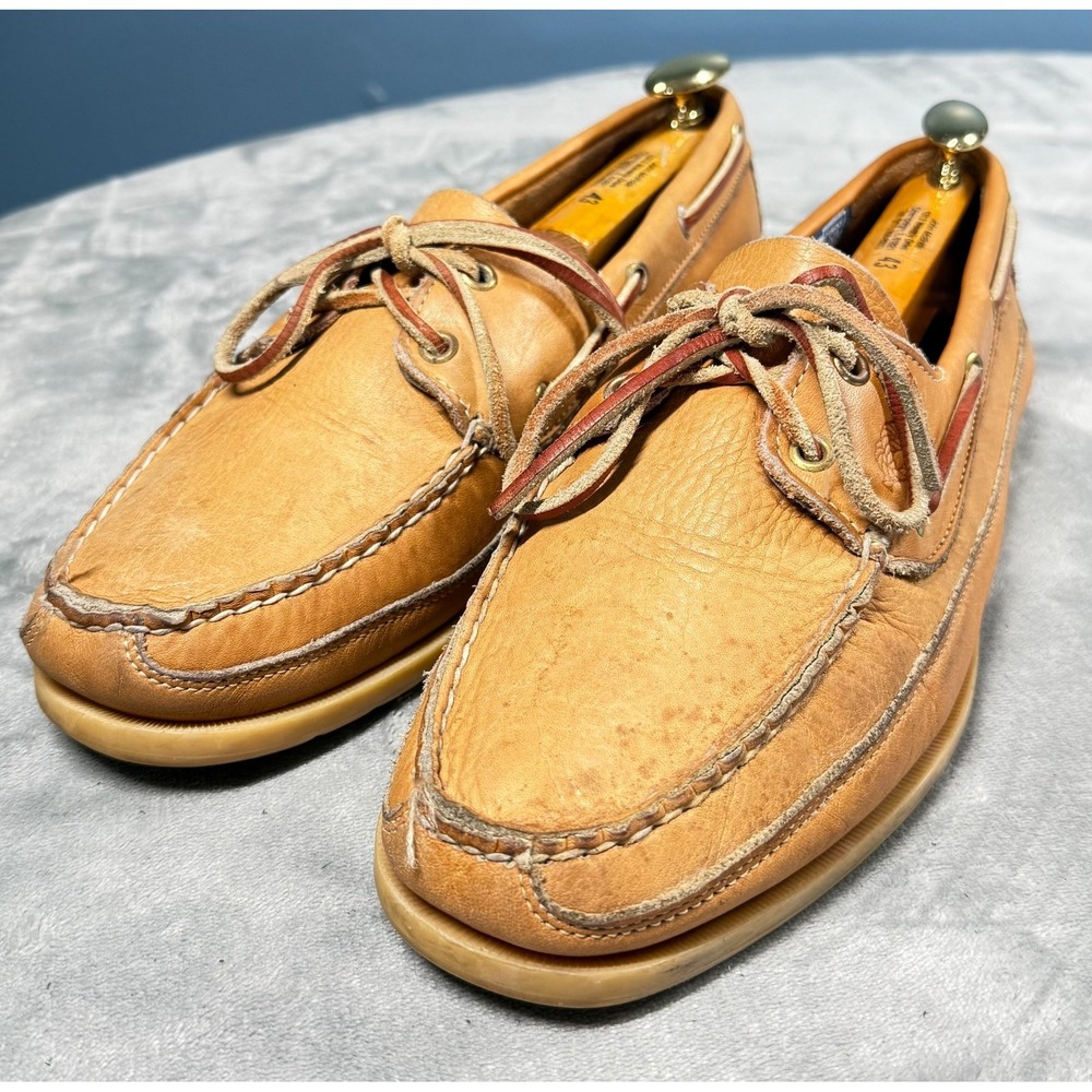 Dexter Navigator Boat Shoes Mens 11 Tan Leather Loafers USA Made